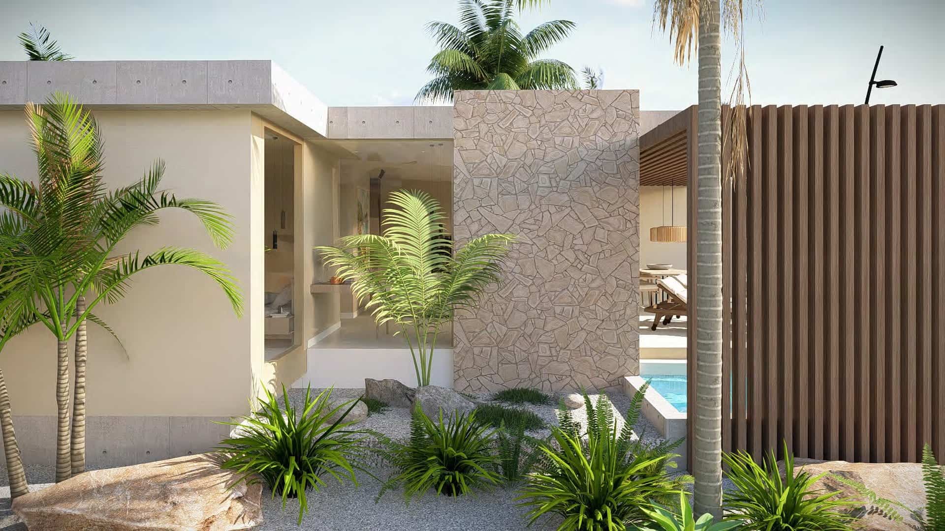 1 bedroom villa outside view